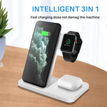 15W 3 in 1 Qi Wireless Charger Stand for iPhone 11 XS XR X 8 AirPods Pro Charge Dock Station For Apple Watch iWatch 5 4 3 2 2024 - buy cheap