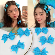 Lystrfac 4Pcs/Bag Korean Sweet Blue Bow Hairpin for Women Cute Girls Hairclip Wild Top Clip Headwear Hair Accessories 2024 - buy cheap
