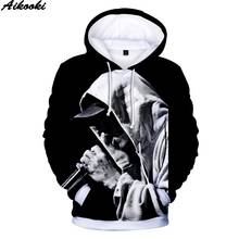 Rapper eminem 3d hoodies das mulheres dos homens nova outono inverno moda casual hip hop 3d impressão com capuz eminem 3d streetwear topos 2024 - compre barato