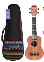 Укулеле сопрано/Сумочка для укулеле, 21 дюйм, 15 ладов, четыре струны, струна для гавайской гитары, музыкальный инструмент 2024 - купить недорого