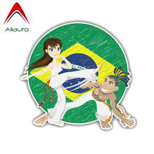 Adesivo de carro aliauto com desenhos animados, arte marcial brasileira, pvc, acessórios de decoração, decalques, 12cm * 10cm 2024 - compre barato