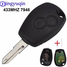 Jingyuqin-funda para mando a distancia del coche, 2 botones, 433MHz, PCF7946, Chip transpondedor para Renault Vivaro Movano Traffic Master NE73 Blade 2024 - compra barato