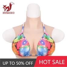 KUMIHO 5G BCDEG Cup Short High Collar Upgrade Silicone Breast Fake boob with Red Bloodshot for Crossdresser Drag Queen Cosplay 2024 - buy cheap