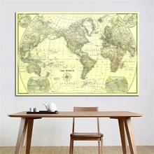 225*150 см, ретро-карта мира, политическая карта, 1922, настенный художественный плакат, винтажная холщовая живопись, гостиная, украшение для дома 2024 - купить недорого