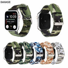 Camouflage Nylon Strap for Apple Watch Band 42 44mm 38 40mm Breathable Canvas Bracelet for iWatch Series 6 5 4 3 2 1 Watchband 2024 - buy cheap