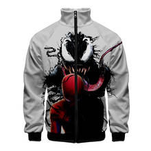 Venom 3d printed Stand Collar Zipper Jacket men women Fashion sweatshirt Ainme long sleeve Jackets clothes 2024 - buy cheap