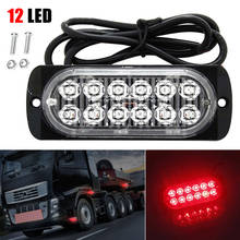 Luz LED de emergencia para coche y camión, barra de luces de trabajo superbrillante, rojo, DC 12V, 4/6/12 LED 2024 - compra barato