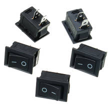 2Pin ON/OFF KCD1-101 10Pcs/Lot Rocker Push Button Mini Switch 10*15mm 117S 2-Pin 250V 3A 125V 6A ON-OFF Black Plastic Dip Switch 2024 - buy cheap
