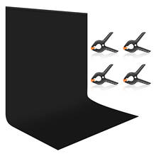 Neewer Black Backdrop Screen, Backdrop Background Screen with 4 Spring Clamps for Photography,Selfie Video, Live Video Recording 2024 - buy cheap