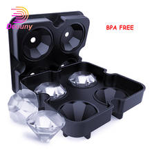 DEOUNY Cooler Ice Cubes Trays Silicone Diamond Mold For Cocktail Whiskey Wine Ice Ball Maker With Reusable And BPA Free Bar Tool 2024 - buy cheap