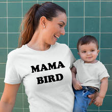Camiseta de Mama Bird 100% de algodón para mujer, ropa informal de los años 90, vida de mamá, Tumblr, Hipster, divertida, regalo del Día de la madre, envío directo 2024 - compra barato