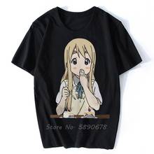 Homens T-Shirt K-on! Mugi comer bolo de algodão do vintage camiseta manga curta japão música anime t camisas harajuku 2024 - compre barato