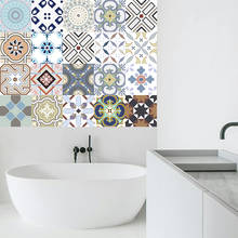 Adesivos para parede de azulejos, adesivos vintage para decoração de azulejos europeus à prova d'água em pvc para cozinha e linha de cintura 2024 - compre barato