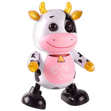 Electric Toy Flashing Cute Cow Action Figure Toys Electronic Smart Dancing Robot Kids Toys Gifts Robot Music Toys 2024 - buy cheap