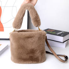 Faux Fur Women Bucket Shoulder Bags Female Handbag Crossbody Bags For Women Messenger Bags Ladies Designer Tote Bolsa Feminina 2024 - buy cheap