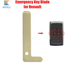 Keyecu 10× 30× 100× Emergency Insert Uncut Blanks Small Blade for Renault Espace Megane Talisman Kadjar Smart Card 4 Button 2024 - buy cheap