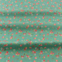 Зеленая 100% хлопковая ткань для шитья, цветочный дизайн, бумага для скрапбукинга "Tecido" постельное белье из саржи, Новое поступление, лоскутное шитье 2024 - купить недорого