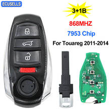 3+1/4 Button Remote Car Key Fob 868MHZ 7953 Chip For Volkswagen Touareg 2011 2012 2013 2014 2024 - buy cheap