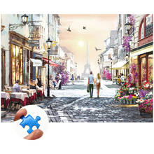 Rompecabezas de 1000 piezas para niños y adultos, juguetes educativos para decoración, regalo de cumpleaños romántico de París 2024 - compra barato