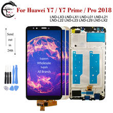 5,99 "ЖК-дисплей с рамкой для Huawei Y7 2018 ЖК Y7 Prime / Y7 Pro дисплей с цифровым преобразователем сенсорного ввода в LDN-L21 LDN-LX2 LDN-L01 LDN-LX3 с ЖК-дисплеем 2024 - купить недорого