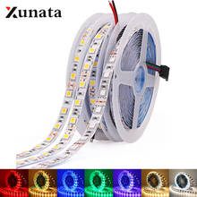 Epistar-tira de luces LED SMD 5050 RGB, lámpara de luz LED, cinta Flexible superbrillante, color blanco Natural/Rojo/verde/azul, 12V, 5m 2024 - compra barato