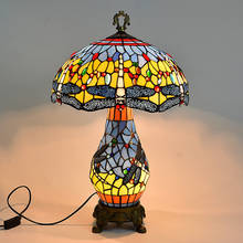 Lámpara LED de libélula de resina, cristal de hierro, Art Deco, luz LED, luz de mesa, lámpara de mesa, lámpara de escritorio LED para dormitorio 2024 - compra barato