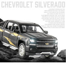 Silverado carro diecast 2020, modelo de caminhão 1:32, simulação de liga de metal, coleção de brinquedos para presentes para crianças, infantil 2024 - compre barato