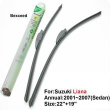 Wiper Blade for Suzuki Liana Sedan Bexceed of Car Windshield Windscreen All Season 22"+19" 2001~2007 2024 - buy cheap