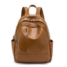 High Quality Leather Backpack Women Brand Designer Backpack Multifunction Shoulder Bags for Women Fashion School Backpacks C1667 2024 - buy cheap