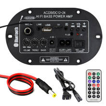 Miniamplificador de Audio Digital para coche, dispositivo Amplificado con Bluetooth, 220V, Radio FM, TF, control remoto 2024 - compra barato