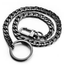 WWLB 40cm Key Chains Metal Wallet Belt Chain Trousers Hipster Pants Hip Hop Rock Punk Street Keyring Anti-lost Keychain Men K120 2024 - buy cheap