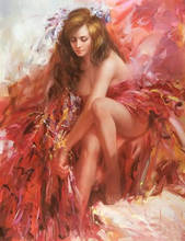 HIGH QUALITY IMPRESSIONISM OIL PAINTING ON CANVAS NUDE GIRL" 24"X36 2024 - buy cheap