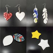 6 Pairs Handmade Wooden Sublimation Blanks Earring MDF Sublimation Printing Dangle Earrings for Women Jewelry Making 2024 - buy cheap