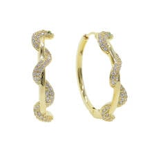 Gold color snake earring European fashion women jewelry micro pave cz circle hoops for women 2024 - buy cheap