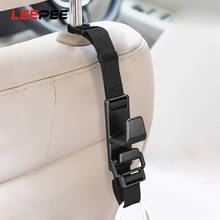 LEEPEE 1 Piece Grocery Bag Hanger Holder Car Headrest Hanger Auto Fastener Clip Universal Adjustable Car Seat Back Hooks 2024 - buy cheap