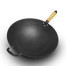 Cast Iron Wok Household Classic Uncoated Wok Cooking Pan Wok Pan Skillet Fry Pan Chef's Pans 2024 - buy cheap