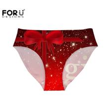 FORUDESIGNS Customized Christmas Gift Ladies Seamless Panties Red Rosette Cute Briefs For Women Girls Underwear Starry Sky Print 2024 - buy cheap