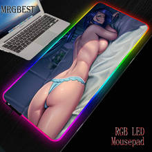 MRGBEST-alfombrilla de ratón Led RGB para ordenador, accesorio encantador y Sexy de Anime, para juegos de belleza, teclado y escritorio, XXL 2024 - compra barato