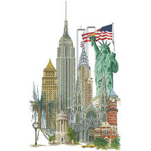 Gold Collection Counted Cross Stitch Kit New York USA United State of America Famous City Series tg 471 2024 - buy cheap