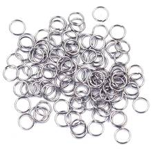 500 peças anéis de liga redondo tom de prata abertos joia estilosa descobertas 6mm 2024 - compre barato