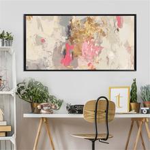 Arte abstrata dourada rosa para parede, impressão, estilo moderno, tela, pintura de tinta, poster decorativo nórdico, imagem, decoração de casa, quarto 2024 - compre barato