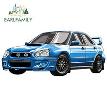 Earlfamily adesivo de 13cm x 5.9cm para carro, adesivo de vinil azul série japonesa, à prova de arranhões, decalque de decoração de janela para motocicleta, veículo 2024 - compre barato