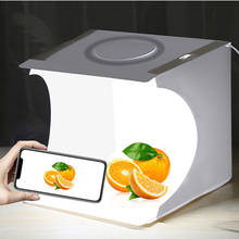 Mini painel de luz dobrável com 20/30cm caixa de luz para fotografia, softbox, led, sessão de fotos de esúdio, tenda, kit com seis cenários 2024 - compre barato