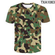 Men Women Children 3D T Shirt Military Camouflage Print T-Shirts Short Sleeve Boy Girl Kids Cool Tee Summer Short Sleeve Tops 2024 - buy cheap