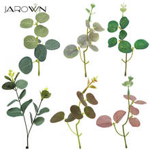 JAROWN-plantas artificiales para decoración del hogar, accesorios de flores de seda falsas, hojas de eucalipto, 10 unidades 2024 - compra barato