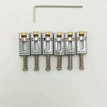 6pcs/set Roller Bridge Tremolo Saddles With 1 Wrench For Electric Guitar Silver 2024 - buy cheap