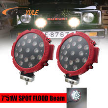 Car Work LED Light Bar 27W 51W 48W Car Light Spot Beam 12v 24v Led For Jeep ATV UAZ SUV 4WD 4x4 Truck Tractor Off-road Spotlight 2024 - buy cheap