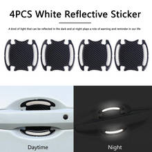 4pcs Car Exterior Door Handle Sticker Decorative Stickers Reflective Safety Warning Strip Tape For Universal Auto Accessories 2024 - buy cheap