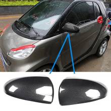 Carbon Fiber Car Rearview Mirror Cover Mirror Shell Accessories for Smart Fortwo 451 2008-2014 2024 - buy cheap