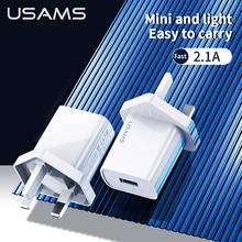 USAMS 2.1A Fast Charger for iPhone 12 11 Pro Max X Xs 8 7 Phone USB Quick Charging Travel Charger Portable for Xiaomi Huawei 2024 - buy cheap